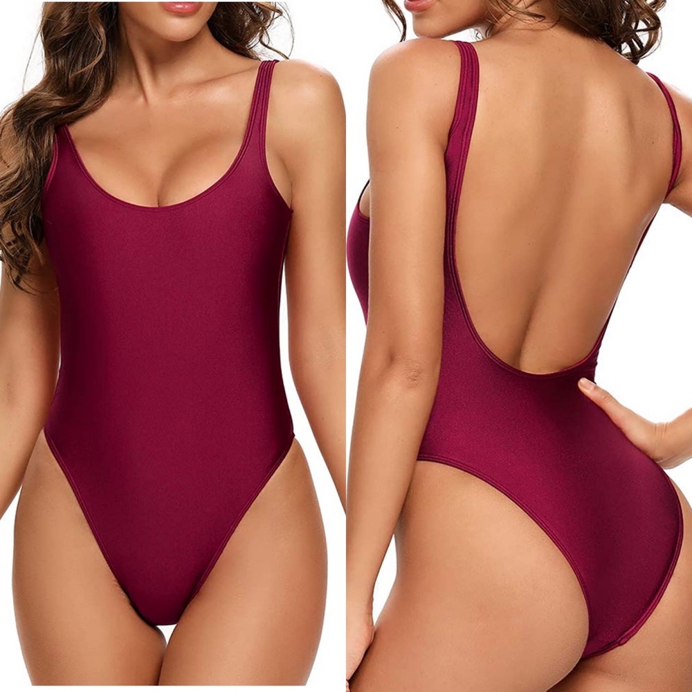 Dixperfect High Cut Low Back One Piece Swimsuit